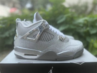 Authentic Air Jordan 4 Grey/Silver/White