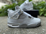 Authentic Air Jordan 4 GS Grey/Silver/White