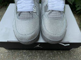 Authentic Air Jordan 4 GS Grey/Silver/White