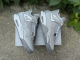 Authentic Air Jordan 4 GS Grey/Silver/White
