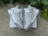 Authentic Air Jordan 4 GS Grey/Silver/White