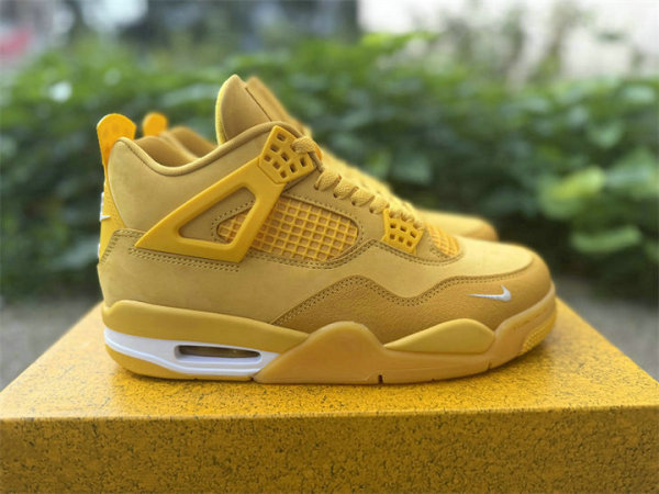 Authentic Air Jordan 4 Metallic Gold/Sail