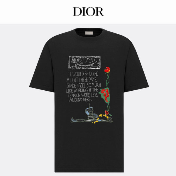 Dior Short Round Collar T-shirt XS-L (115)