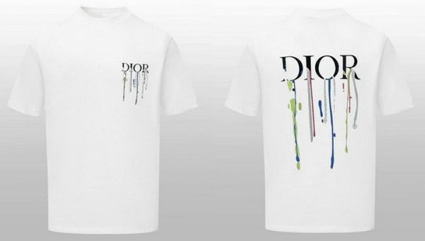 Dior Short Round Collar T-shirt S-XL (16)