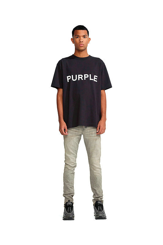 Purple Brand Short Round Collar T-shirt S-XL (135)