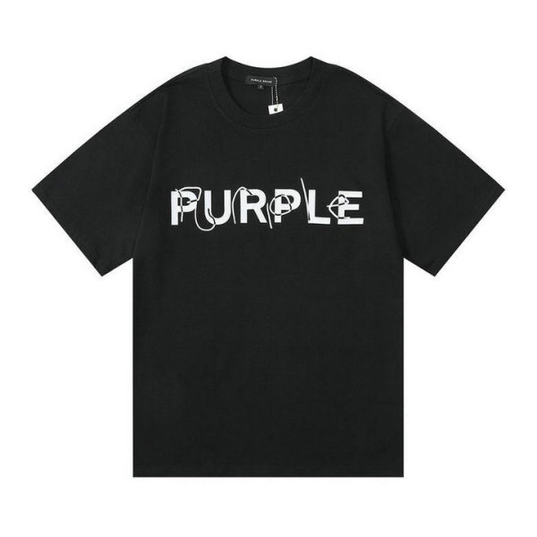 Purple Brand Short Round Collar T-shirt S-XL (162)