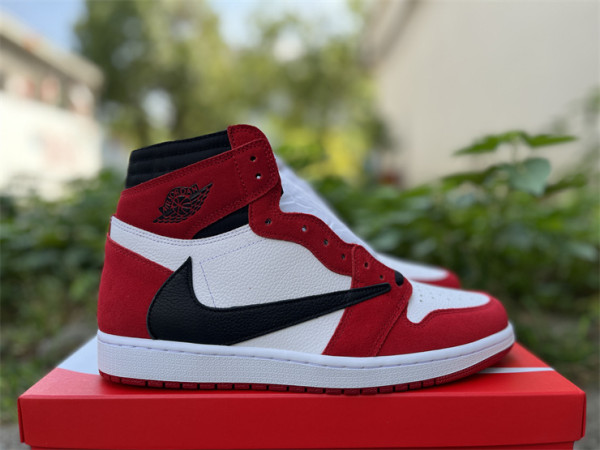 Authentic Travis Scott x Air Jordan 1 White Red