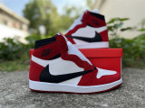 Authentic Travis Scott x Air Jordan 1 White Red
