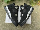 Authentic Air Jordan 4 Black/Silver