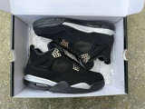 Authentic Air Jordan 4 Black/Silver