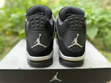 Authentic Air Jordan 4 Black/Silver