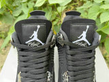 Authentic Air Jordan 4 Black/Silver