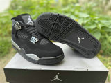 Authentic Air Jordan 4 Black/Silver