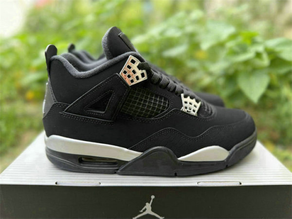 Authentic Air Jordan 4 Black/Silver