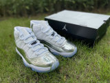 Authentic Air Jordan 11 Silver/White