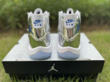 Authentic Air Jordan 11 Silver/White