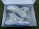 Authentic Air Jordan 11 Silver/White