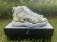 Authentic Air Jordan 11 Silver/White