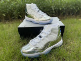 Authentic Air Jordan 11 Silver/White