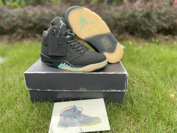Authentic SoleFly x Air Jordan 5 Black/Aurora Green