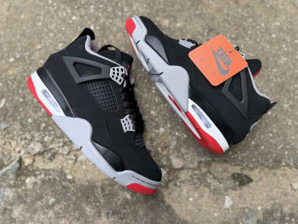 Authentic  Air Jordan 4 Bred 2026
