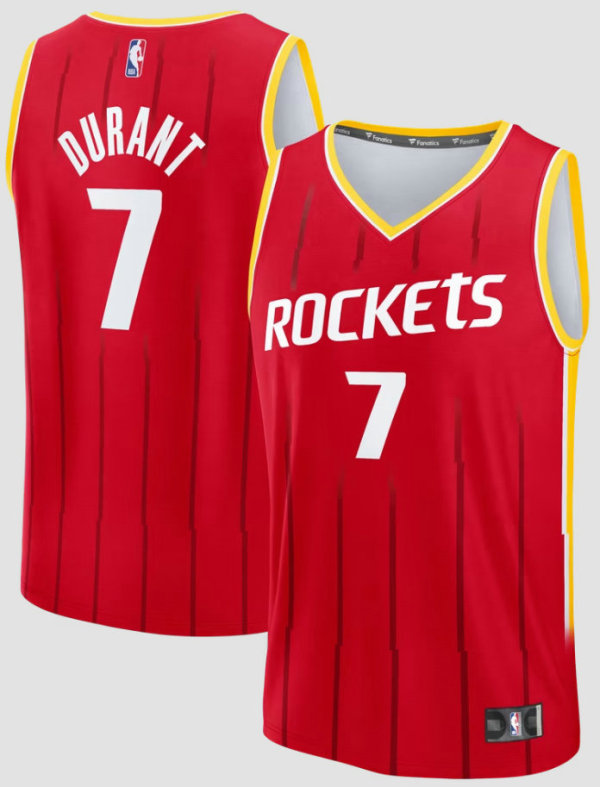 Youth Houston Rockets Kevin Durant Fanatics Red Fast Break Jersey - Icon Edition