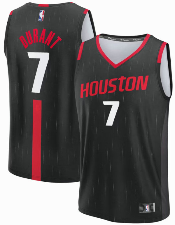 Youth Houston Rockets Kevin Durant Fanatics Black Fast Break Replica Jersey - Statement Edition