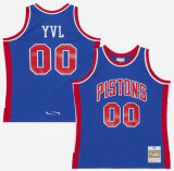 Men's Detroit Pistons Mitchell & Ness x Playboi Carti Blue 1995-96 Swingman Jersey