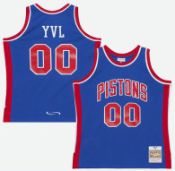 Men's Detroit Pistons Mitchell & Ness x Playboi Carti Blue 1995-96 Swingman Jersey
