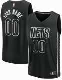 Youth Brooklyn Nets Fanatics Black Fast Break Custom Jersey - Statement Edition