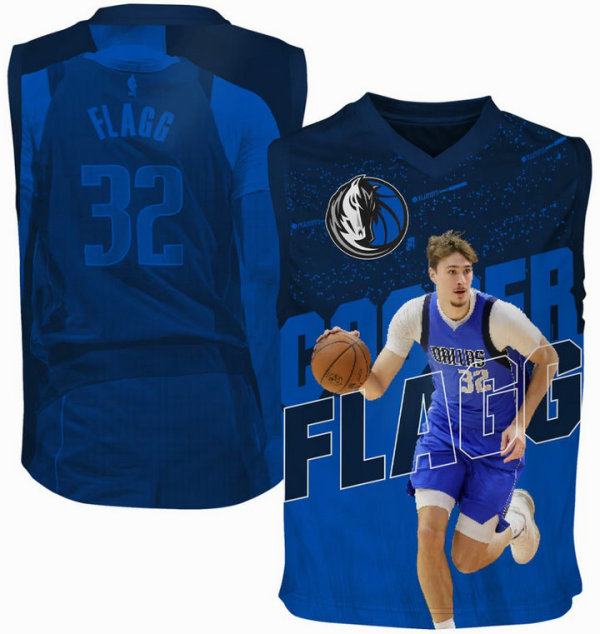 Youth Dallas Mavericks Cooper Flagg Outerstuff Blue Icon Play Jersey