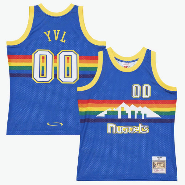 Men's Denver Nuggets Mitchell & Ness x Playboi Carti Royal 1987-88 Swingman Jersey
