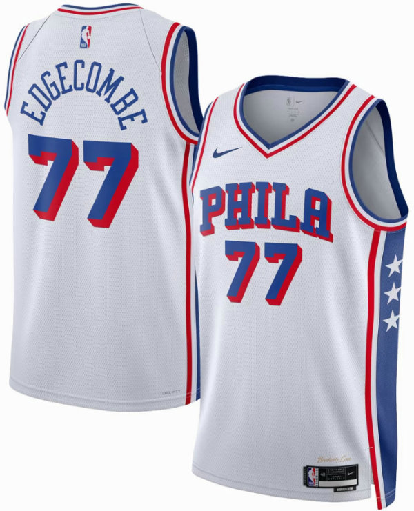 Unisex Philadelphia 76ers VJ Edgecombe Nike White Swingman Player Jersey - Association Edition