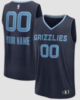 Men's Memphis Grizzlies Fanatics Navy Fast Break Custom Jersey - Icon Edition