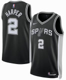 Unisex San Antonio Spurs Dylan Harper Nike Black Swingman Jersey - Icon Edition