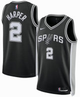 Unisex San Antonio Spurs Dylan Harper Nike Black Swingman Jersey - Icon Edition
