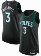 Unisex Minnesota Timberwolves Jaden McDaniels Jordan Brand Black Authentic Jersey - Statement Edition