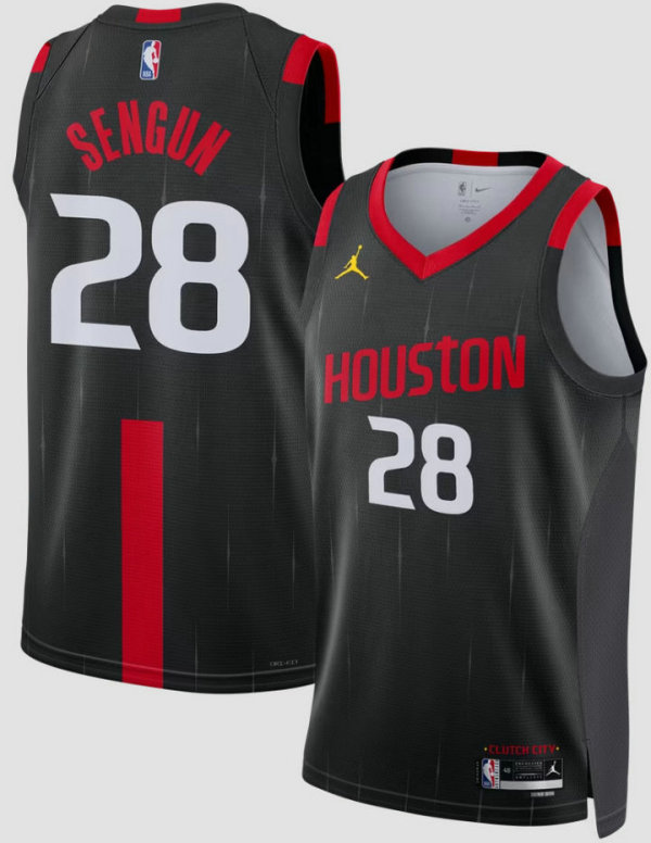 Unisex Houston Rockets Alperen Şengün Jordan Brand Black Swingman Jersey - Statement Edition