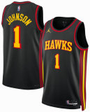 Unisex Atlanta Hawks Jalen Johnson Jordan Brand Black Swingman Jersey - Statement Edition