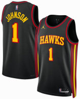 Unisex Atlanta Hawks Jalen Johnson Jordan Brand Black Swingman Jersey - Statement Edition