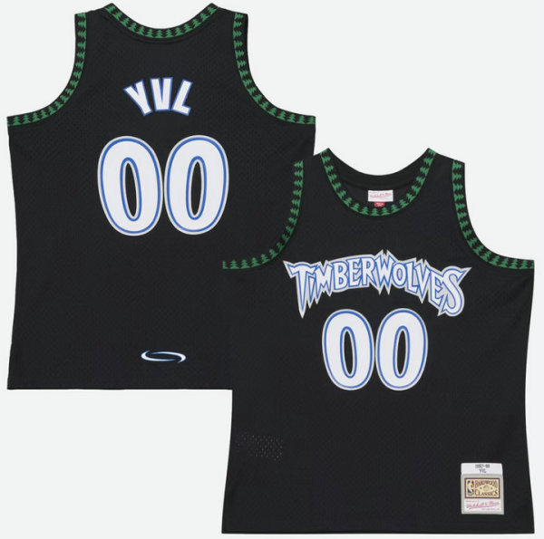 Men's Minnesota Timberwolves Mitchell & Ness x Playboi Carti Black 1997-98 Swingman Jersey