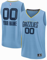 Men's Memphis Grizzlies Fanatics Light Blue Fast Break Custom Jersey - Statement Edition