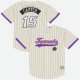 Men's Toronto Raptors Vince Carter Mitchell & Ness Cream Player Mesh Button-Front Jersey